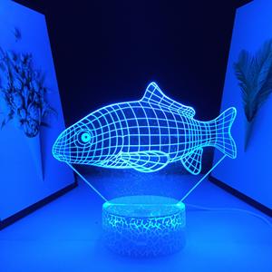 Fisch-Nachtlichter Tierfiguren Papierschnitte 3D LED-Lampe Acrylplatte Raumdekoration Dropshipping Fabrik Großhandel - Product Image 6