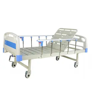 Cama de hospital manual curvada con un solo Mango, gran venta en China, cama manual de hospital, cama médica manual, con un solo mango