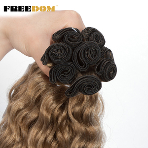 Extensiones de Cabello Sintético con Cierre, Ondulado al Agua, Doble Trama, para Cabello Rubio y Gris, 20 Pulgadas, Fibra de Alta Temperatura <span class=keywords><strong>DOKI</strong></span> - Product Image 3