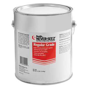 zt119 Bostik NS-168 NEVER.SEEZ Anti Seize Lubricating Adhesive Compound Regular Grade 8 LB. <b>Flat</b> Top Can for Transportation Use - Product Image 2