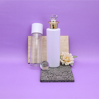 Bouteille cosmétique vide en plastique PET de qualité supérieure avec bouchon à vis pour les soins du visage et l'emballage de sérums (vente en gros)