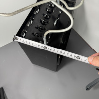 Échangeur de chaleur en cuivre sur mesure avec capot de ventilateur rond, unité de condenseur à revêtement en poudre noire pour pompe à chaleur et congélateur