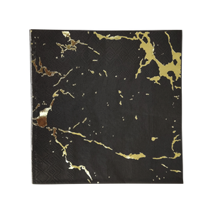 Ensemble de vaisselle jetable noir avec dorure à chaud, résistant à l'eau, assiettes et plats adaptés aux fêtes d'<span class=keywords><strong>anniversaire</strong></span> de garçons et d'hommes - Product Image 4