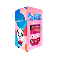 Distributeur automatique de ballons en acier Nuaghty Dog, entièrement automatique, avec écran tactile et code QR, motif dessin animé mignon