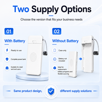 Batterie externe remplaçable 1260110, 10000mAh, 22.5W, chargeur portable avec câbles intégrés, écran LED et lumières d'urgence