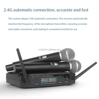 Microfono Wireless Professionale GLXD24 per YouTube, Microfono Inalambrico