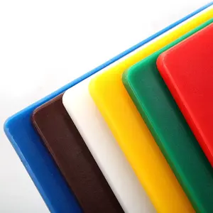 Tabla de cocina comercial de colores, tabla de corte de plástico para restaurante, súper tabla de corte