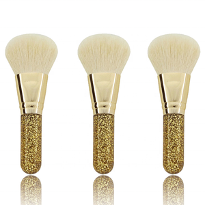 Outil de beauté Pinceau de maquillage professionnel Gold Bling Handle Powder Blush - Product Image 5