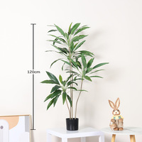 Árbol de Terciopelo Artificial en Maceta Verde, Adorno de Jardín para Oficina, Decoración del Hogar, Plantas Artificiales