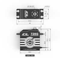 Servo-moteur Pro A81BMWP 55KG-cm, taille standard, boîtier en aluminium, engrenage métallique, application pour robot RC
