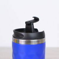 Tasse à café réutilisable de 330 ml en forme de coquille ondulée, design classique, tasse de voiture, mug isotherme en acier inoxydable avec logo imprimé