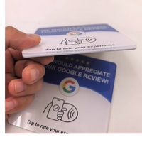 NFC-карта для оценки, динамический QR-код, Google NTAG215, высокотемпературная клейкая прямоугольная наклейка из ПВХ для стола