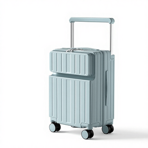 <span class=keywords><strong>Valise</strong></span> à large poignée <span class=keywords><strong>avec</strong></span> porte-gobelet, <span class=keywords><strong>chargeur</strong></span> <span class=keywords><strong>USB</strong></span>, taille <span class=keywords><strong>cabine</strong></span>, <span class=keywords><strong>valise</strong></span> à large tige de traction, <span class=keywords><strong>valise</strong></span> de 20 pouces, <span class=keywords><strong>valise</strong></span> à main - Product Image 1