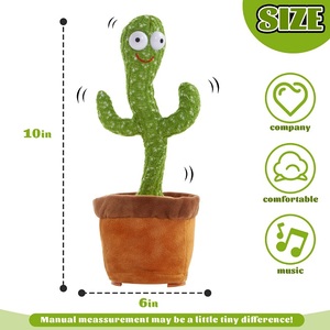 Divertente Pianta Cactus Danzante Parlante, Peluche Morbido in Cotone, <span class=keywords><strong>Gioco</strong></span> Antistress Anime in Confezione - Product Image 3