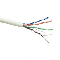 Kabel Ethernet Cat5e UTP Outdoor 24AWG Tembaga Murni Bersertifikasi CE Jaket PVC LSZH 350MHz 305m untuk Jaringan CCTV/LAN