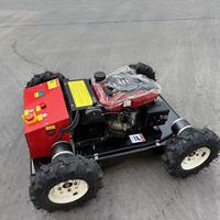 Tondeuse à gazon sans fil de qualité industrielle avec télécommande, largeur de coupe de 1000 mm, système de chenilles pour pentes raides, terrains humides et inégaux