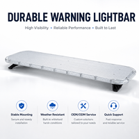 Nouvelle barre lumineuse de signalisation d'urgence transparente de 47 pouces pour ambulance, balise rotative de toit, avertisseur de circulation, gyrophare de remorquage