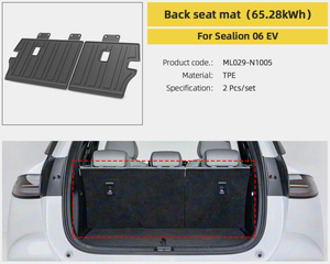 Pour BYD Sealion 6 EV Accessoires Tapis de sol Tapis de <span class=keywords><strong>coffre</strong></span> arrière Garde-boue Protection de seuil de porte <span class=keywords><strong>Coffre</strong></span> arrière Boîte de rangement inférieure du <span class=keywords><strong>coffre</strong></span> arrière - Product Image 4