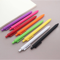 Stylo gel rétractable avec logo personnalisé, revêtement en caoutchouc, pointe de 1,0 mm, écriture fluide, stylo gel à clic en plastique pour l'école, le bureau, les cadeaux promotionnels