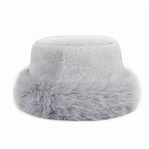 Chapeaux d'hiver en fourrure douce et chaude pour femmes, chapeaux seau de luxe pour femmes, vente en gros - Product Image 1