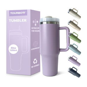 كأس السيارة الترويجي 18 OEM بسعر الجملة من الفولاذ المقاوم للصدأ 8 غطاء قش ممتاز معزول بالتفريغ خالي من بيسفنول أ طباعة مخصصة 40 أونصة - Product Image 1