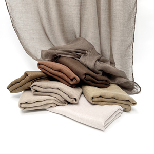 Pañuelos y chales ligeros de poliéster marrón liso, delgados, lisos, estilo hijab dupatta, con efecto degradado, para mujer, tendencia 2026 - Product Image 1