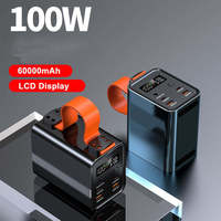 Batterie externe grande capacité 50000 mAh PD 100W, charge super rapide, chargeur de téléphone portable, chargeur d'ordinateur portable, chargeur rapide, batteries externes pour ordinateur