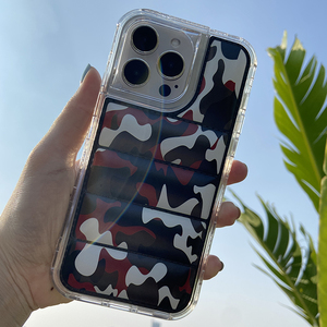 Étuis de téléphone personnalisés de luxe avec impression TPU, design de veste matelassée, cadre transparent en PC pour ZTE Blade A52 V50 Smart 4G A73 A33S <span class=keywords><strong>A51</strong></span> - Product Image 5