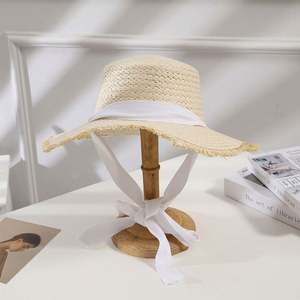 Sombrero de Sol de Ala Ancha de Papel Tejido con Lazo, Estilo Casual para Viajes, Pesca y Playa para Mujer, Ideal para Vacaciones de Verano en la Costa - Product Image 2