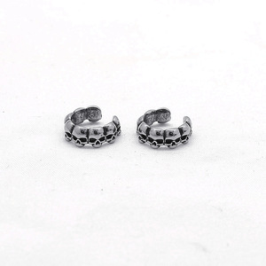 yunnique Skeleton <b>Cuff</b> <b>Earrings</b> 316 Stainless Steel Non Pierced <b>Ear</b> Clips For Men Women Motorcycle Style Jewelry - Product Image 2