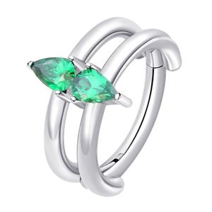 Piercing Stories ASTM F136 Titanium Pyramid Cut Clouté Extérieur Clicker Hoop Ring Piercing - Product Image 5