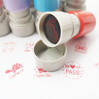 Tampon Bureaustique Kawaii Personnalisé OEM Tampon de Bureau Encreur Trodat Rond Auto-Encreur avec Logo Personnalisable