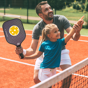 Pagaie de Pickleball personnalisée en fibre de carbone à surface rugueuse avec beaucoup de contrôle de rotation et de puissance 40x20cm - Product Image 3