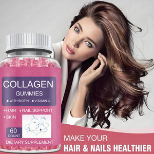Gummies de collagène de marque OEM, biotine, vitamine C, produits de beauté, soutien pour les cheveux, la peau et les ongles, 60 unités, complément alimentaire pour femmes - Product Image 4