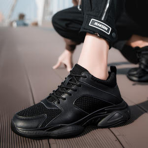 Baskets de sport décontractées pour hommes en microfibre à lacets, avec rehaussement invisible 8 cm, en maille - Product Image 5