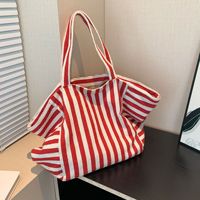 Style coréen à la mode lettre Simple Double face toile sac fourre-tout 2025 nouvel été grande capacité étudiant Shopping plage voyage