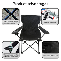 Chaise de Jardin Moderne Pliante Personnalisable pour Plage, Salle à Manger, Camping, Extérieur, Pêche, Détente, Fauteuil Inclinable en Métal et Oxford