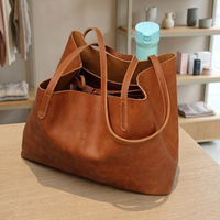 Tas Selempang Kulit Asli BS INTERNATIONAL, Tahan Lama, Lipat, Anti Air, Ritsleting, Tali Selempang Ganda, untuk Wanita