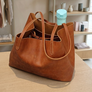 BS INTERNATIONAL Genuine Leather Durable Clutch Women Foldable Waterproof Zipper Closure Dual Crossbody Shoulder Straps Handbags - Product Image 1