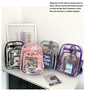 <span class=keywords><strong>Sac</strong></span> <span class=keywords><strong>à</strong></span> <span class=keywords><strong>dos</strong></span> transparent en PVC personnalisé avec logo, <span class=keywords><strong>sac</strong></span> d'école, sangle renforcée, <span class=keywords><strong>collège</strong></span>, lieu de travail, élégant, imperméable, <span class=keywords><strong>sac</strong></span> <span class=keywords><strong>à</strong></span> <span class=keywords><strong>dos</strong></span> quotidien - Product Image 6