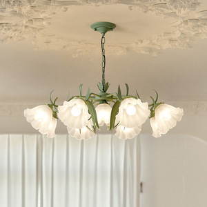 Lily Valley Flower Chandelier American Country Retro Style Living Room Pendant <b>Light</b> Internet Famous <b>Dining</b> Bedroom Lamp French - Product Image 2