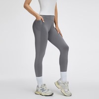 Pantalon de yoga taille haute pour femme avec poches, contrôle du ventre, leggings de sport, fitness, course à pied, vêtements de sport, personnalisable OEM Pro