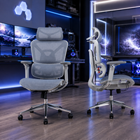 Chaise de bureau ergonomique en maille avec accoudoirs 5D et base en aluminium – Fournisseur OEM – Silla De Oficina Ergonomica