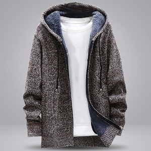 Suéter Cárdigan de Punto con Capucha y Cremallera Completa para Hombre, Estilo Casual, para Primavera, Otoño e Invierno, con Bolsillos, Transpirable y de Secado Rápido - Product Image 3