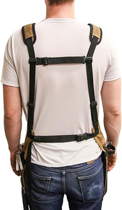 Mens Brown Polyamide <b>Work</b> Coverall Multi Pocket Adjustable Strap Utility Tool Abrasion Resistant <b>Waterproof</b> Workshop Workwear - Product Image 3
