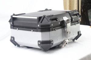 25 L Argent + Noir <span class=keywords><strong>Moto</strong></span> Aluminium Top Boxes <span class=keywords><strong>Moto</strong></span> Tail <span class=keywords><strong>Box</strong></span> Petit - Product Image 2