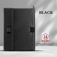 Organizador de Documentos de Viaje de Piel Sintética de Lujo con Protección Antimagnetización, Accesorios de Viaje para Hombre
