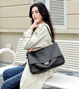 <span class=keywords><strong>Borsa</strong></span> Tote Maxi in Vera Pelle di Vacchetta di Alta Qualità, Grande Capacità, Serie Commute, <span class=keywords><strong>Borsa</strong></span> a <span class=keywords><strong>Tracolla</strong></span> da <span class=keywords><strong>Donna</strong></span> - Product Image 2