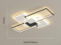Plafonniers LED modernes carrés en fer et acrylique JACKSUN de haute qualité, à intensité variable, AC 110V-220V, pour salon, bureau, blanc