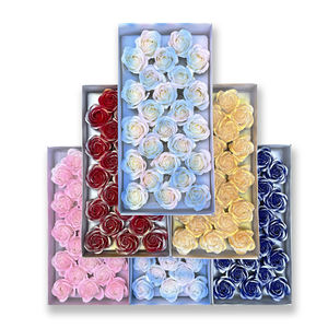 Perfumado de alta calidad de la boda decoraciones personalizables ramo de flores artificiales <span class=keywords><strong>Spray</strong></span> Color 5 capas Rosa jabón flor - Product Image 3